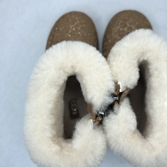 UGGS toddler boots for girls size 8 sparkle cheetah print - Picture 5 of 9